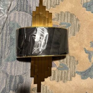 navy and brass wall sconces (2)